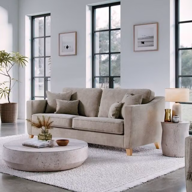 The Great Sofa Company Jackson 4 Seater Chenille Sofa in Beige – 1
