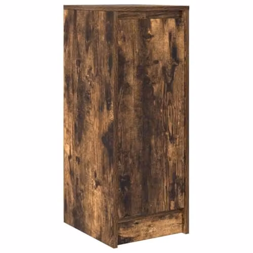vidaXL Modern Smoked Oak Sideboard in Brown, W/D/H: 29.5 x 34 x 76 cm