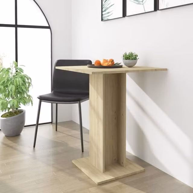 Berkfield Home Bistro Table in Sonoma Oak Brown, W/D/H: 60 x 60 x 75 cm – 1
