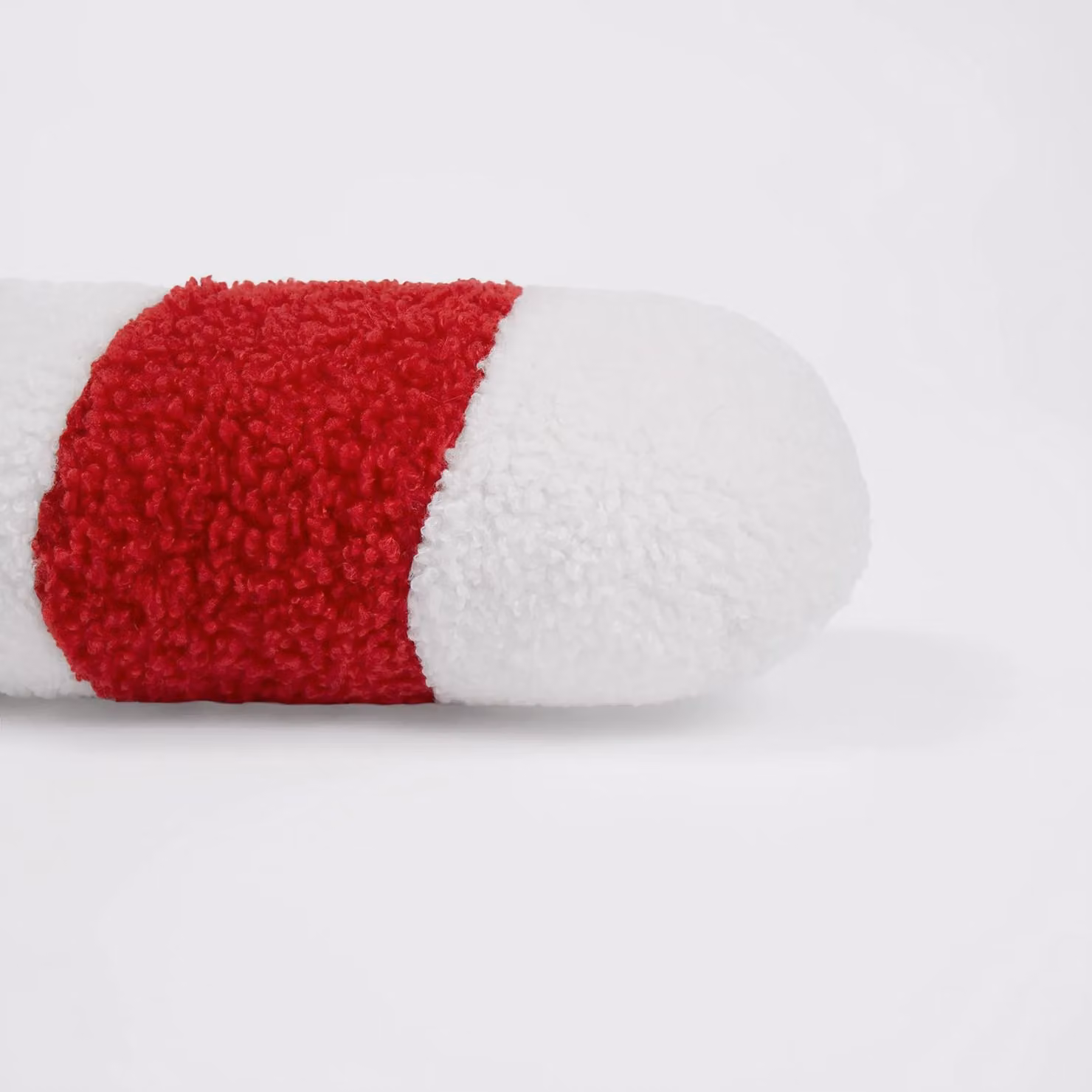 OHS Red Candy Cane Christmas Festive Plush Fleece Bolster Cushion – 3