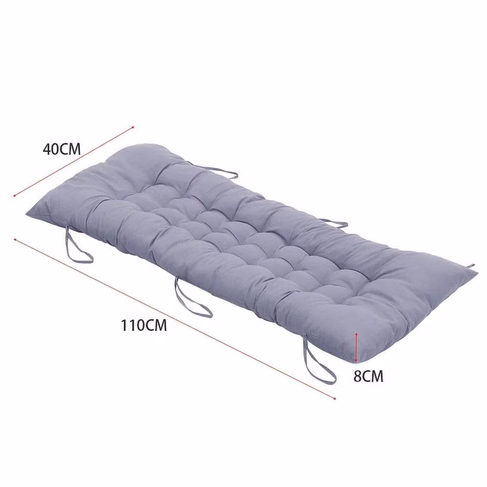 EONLION Grey Rectangular Bench Cushion Swing Rocking Chair Seat Pad, W: 120 cm, D: 90 cm – 2