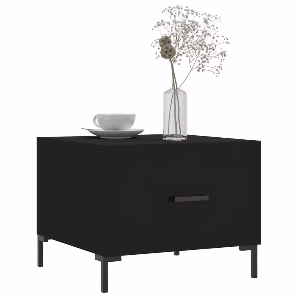 Berkfield Home Modern Black Square Coffee Table, W/D/H: 50 x 50 x 40 cm – 3