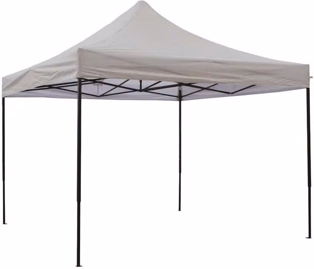 Jack Stonehouse Lined Pop-Up Gazebo in Light Grey and White, W: 6 m, D: 3 m