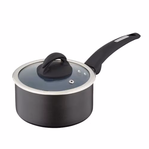 Tower Cerasure 20cm Saucepan with Ceramic Non-Stick Coating and Glass Lid, Grey – 1