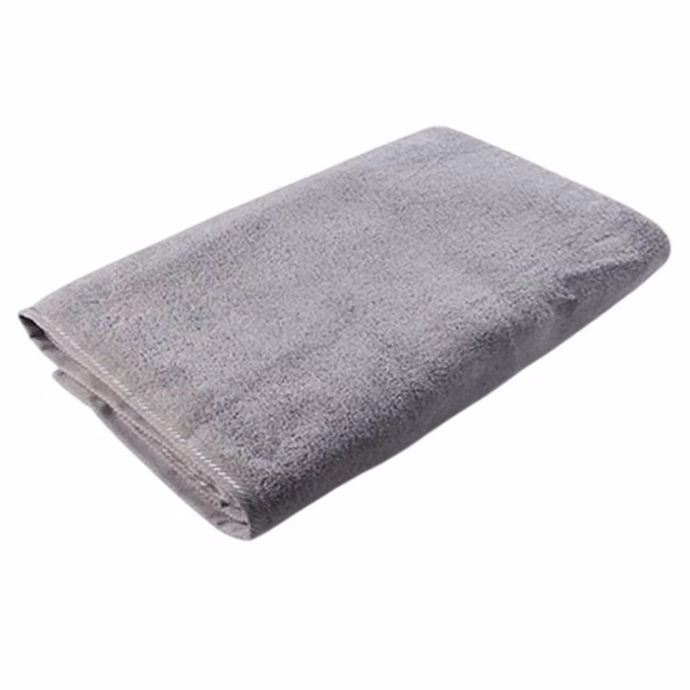 ARTG Quick-Drying Cotton Terrycloth Bordered Bath Towel in Grey – 2