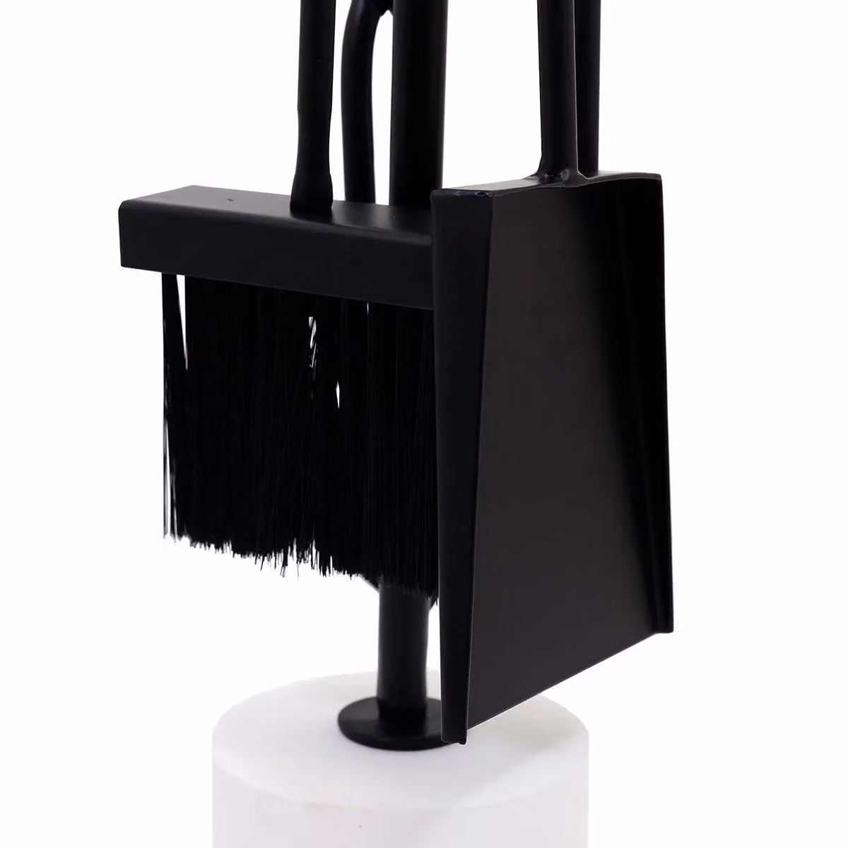 Charles Bentley Birch Fireside Companion Set with Freestanding Metal Stand in Black – 4