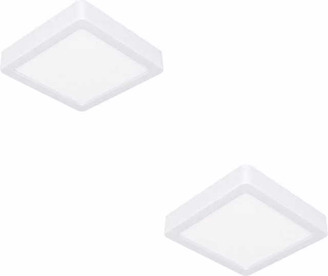 Loops 2 Pack Modern White Square LED Ceiling Light with Included Bulbs