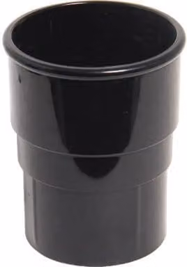 FloPlast Round Downpipe Socket in Black