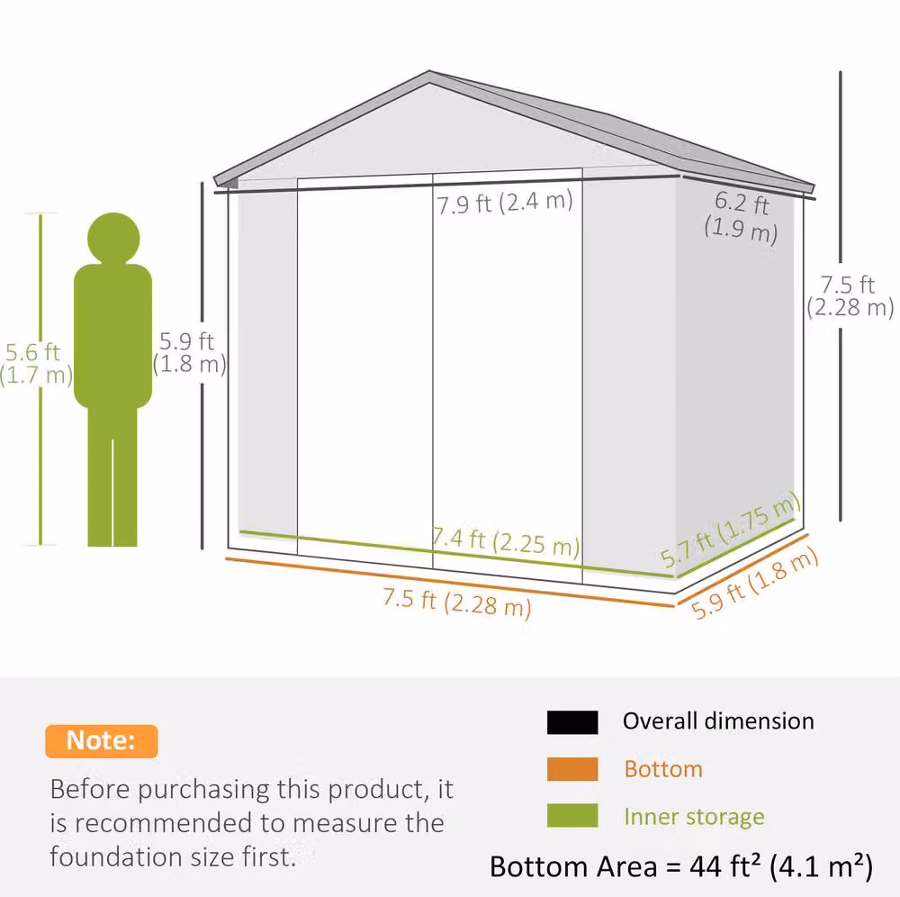 STILVORA Modern Pent Storage Shed in Grey with Window and Vents – 3