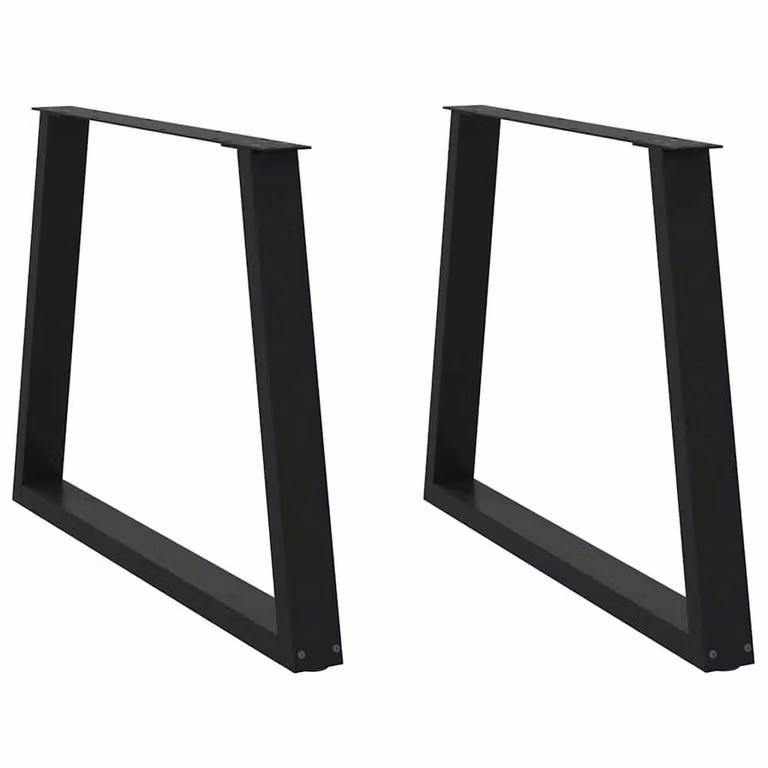 Berkfield Home V-Shape Dining Table Legs, 2 Pieces, Black Steel, H: 72-73.3 cm x W: 90 cm