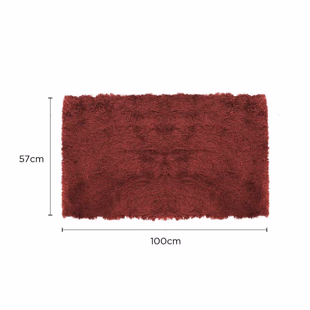 Voltico Shimmer Round Rug Runner in Red, Black and Silver, Diameter: 100 cm – 2