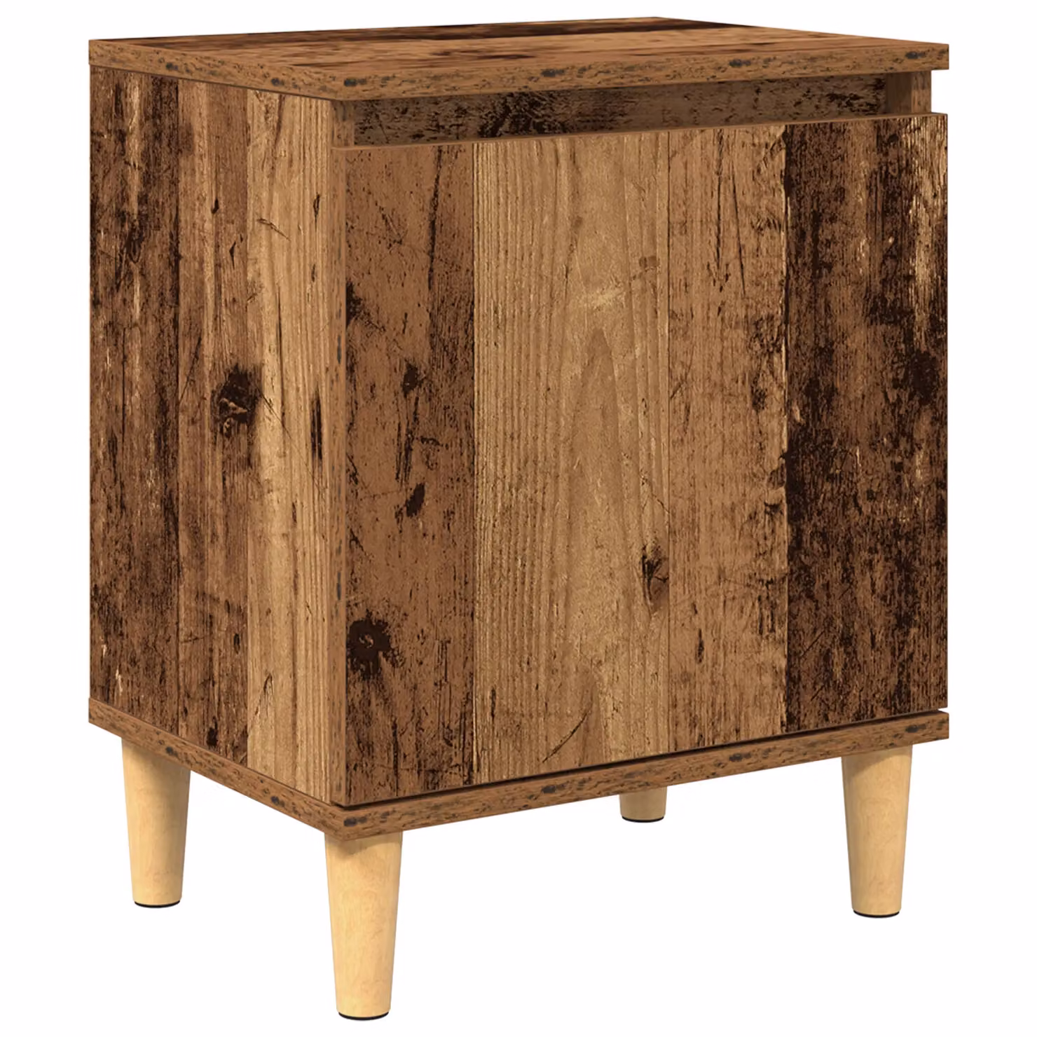 Berkfield Home Old Wood Bedside Table in Brown, Solid Reclaimed Wood, W/D/H: 40 x 30 x 50 cm – 2