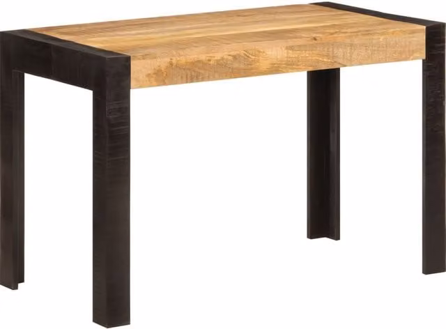 Berkfield Home Rectangular Mango Wood Dining Table in Brown, W/D/H: 120 x 60 x 76 cm – 1