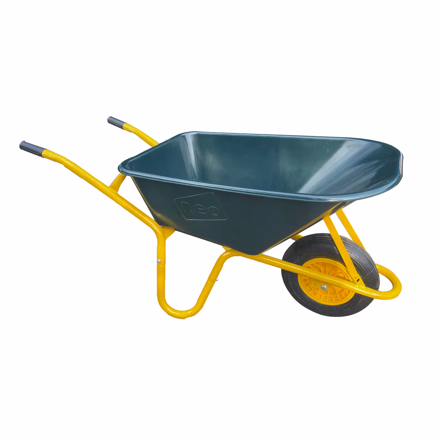Neo Heavy Duty 110L Plastic Tray Wheelbarrow with Pneumatic Tyre in Dark Green – 2