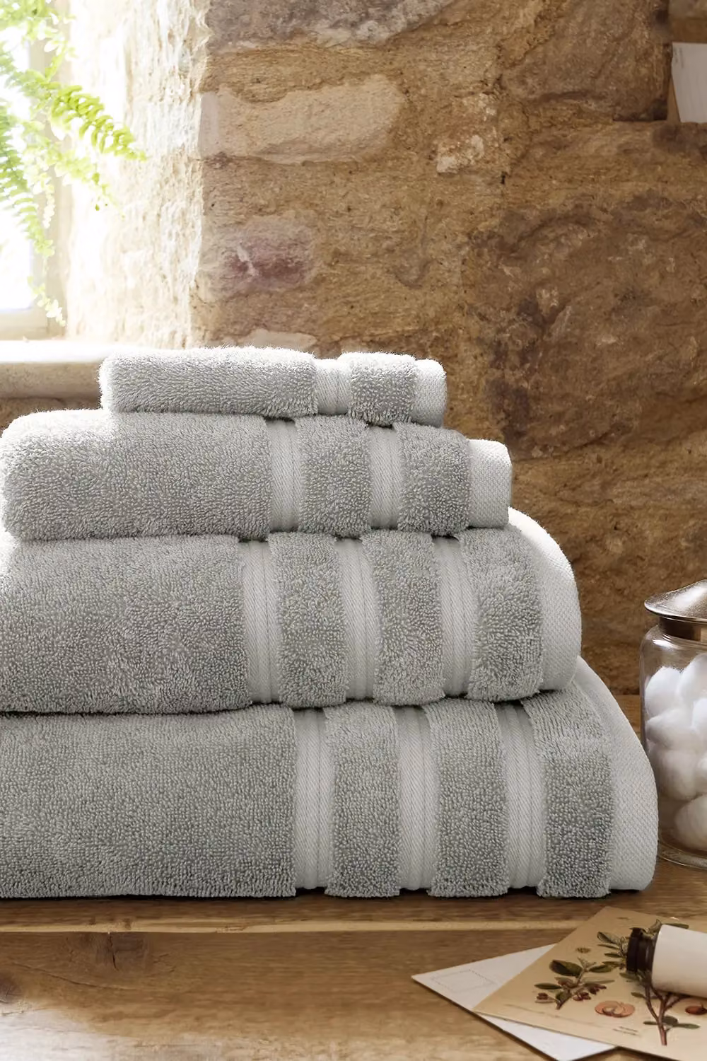 Christy Antalya 6 Piece Luxury Family Towel Set in Grey, 100% Turkish Cotton, 600GSM – 3
