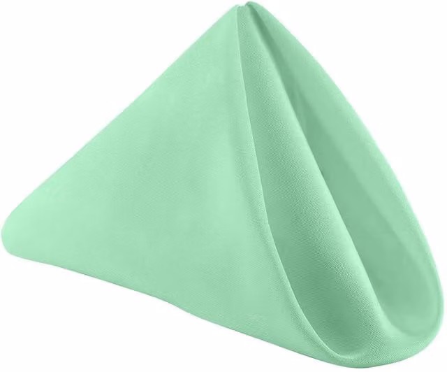 Neel Blue Reusable Polyester Table Napkins in Light Green, W/D/H: 50 x 50 x 0 cm