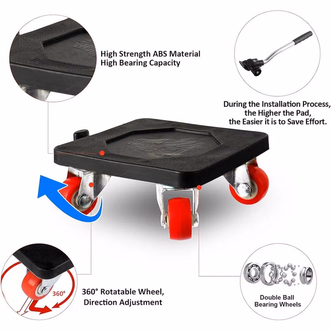 SPETLEK Heavy Duty Furniture Moving Wheels Set in Black – 3