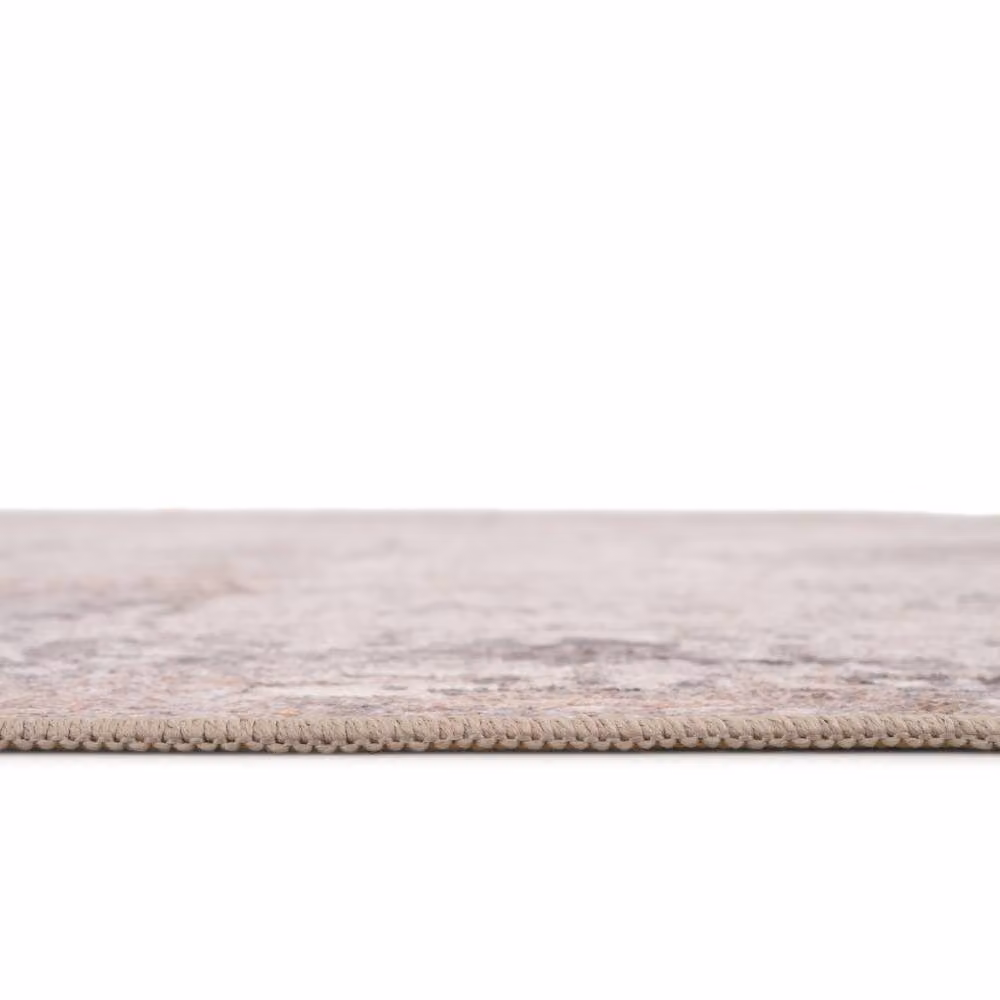 Kukoon Greige Beige Distressed Vintage Washable Rug, W/D/H: 170 x 120 cm – 4