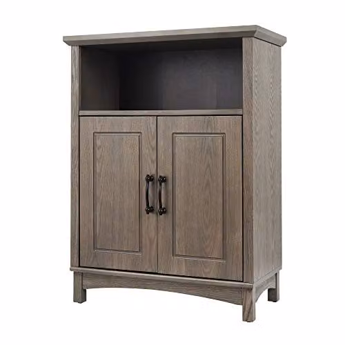 Teamson Home Russell Wooden Bathroom Freestanding Storage Cabinet in Salt Oak Brown, W/D/H: 33 x 21.5 x 87 cm – 2