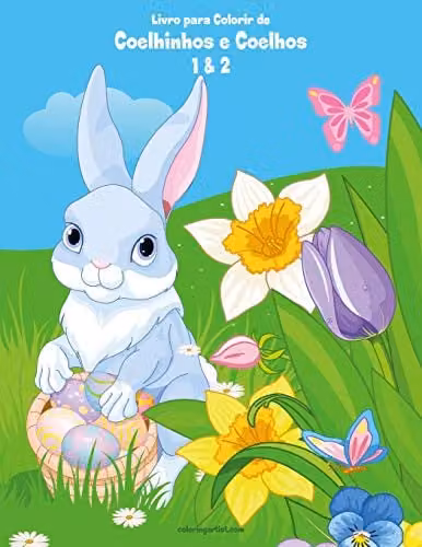 Independently Published Bunny and Rabbit Colouring Book Volumes 1 & 2 for Adults, Multicolour