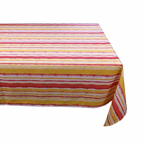 Luxury Living Striped Water Repellent Outdoor Table Runner in Red and Multicolour, W: 35.56 cm, L: 182.88 cm – 3