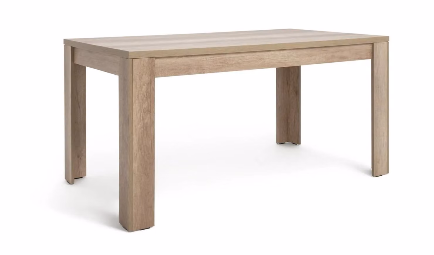 Preston 6 Seater Modern Rectangular Dining Table in Oak Beige, W/D/H: 180 x 90 x 79.8 cm