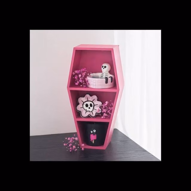 KDMD Pink Coffin Shelf Storage for Trinkets – 1