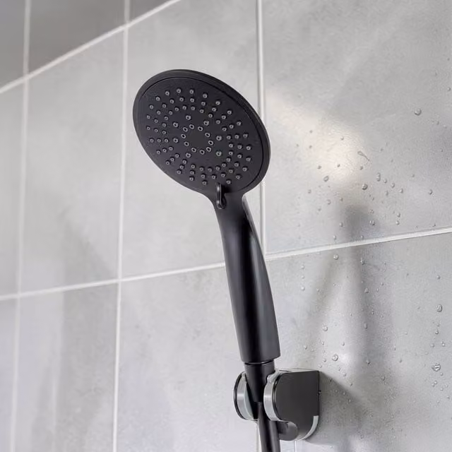 Showerdrape Vito 5-Spray Multi-Function Handset in Matt Black with Anti-Limescale Feature – 1