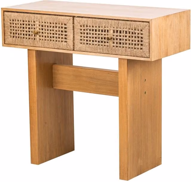 Nordlys Scandinavian Beech Wood Console Table in Brown – 1
