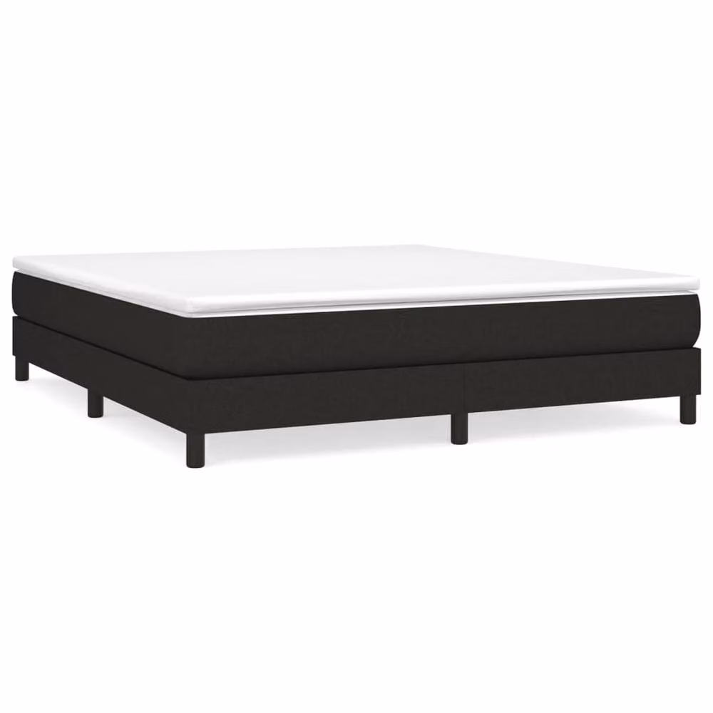 Berkfield Home Durable Box Spring Bed Frame, Black Fabric, W/D/H: 180 x 200 x 25 cm – 3