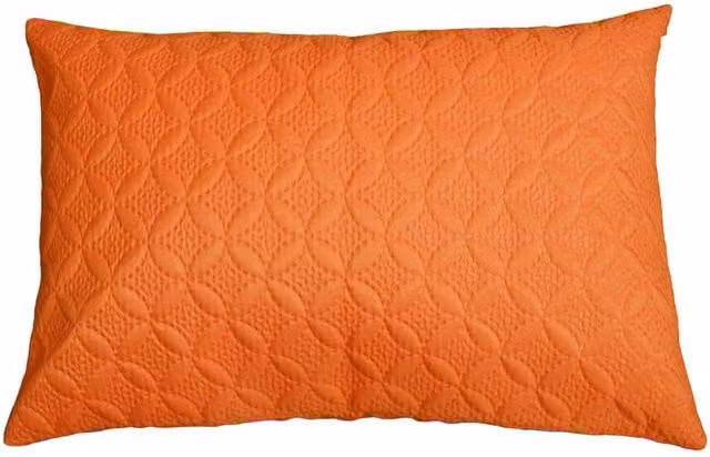Homescapes Ultrasonic Quilted Embossed Cushion Cover, Orange, W: 74 cm