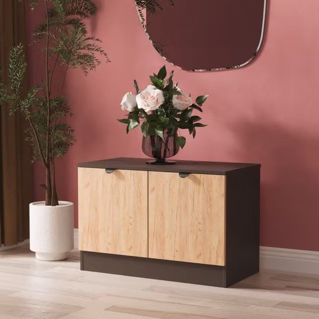 Ready Assembled 2 U Norway Compact 2 Door TV and Media Unit in Dark Grey – 1