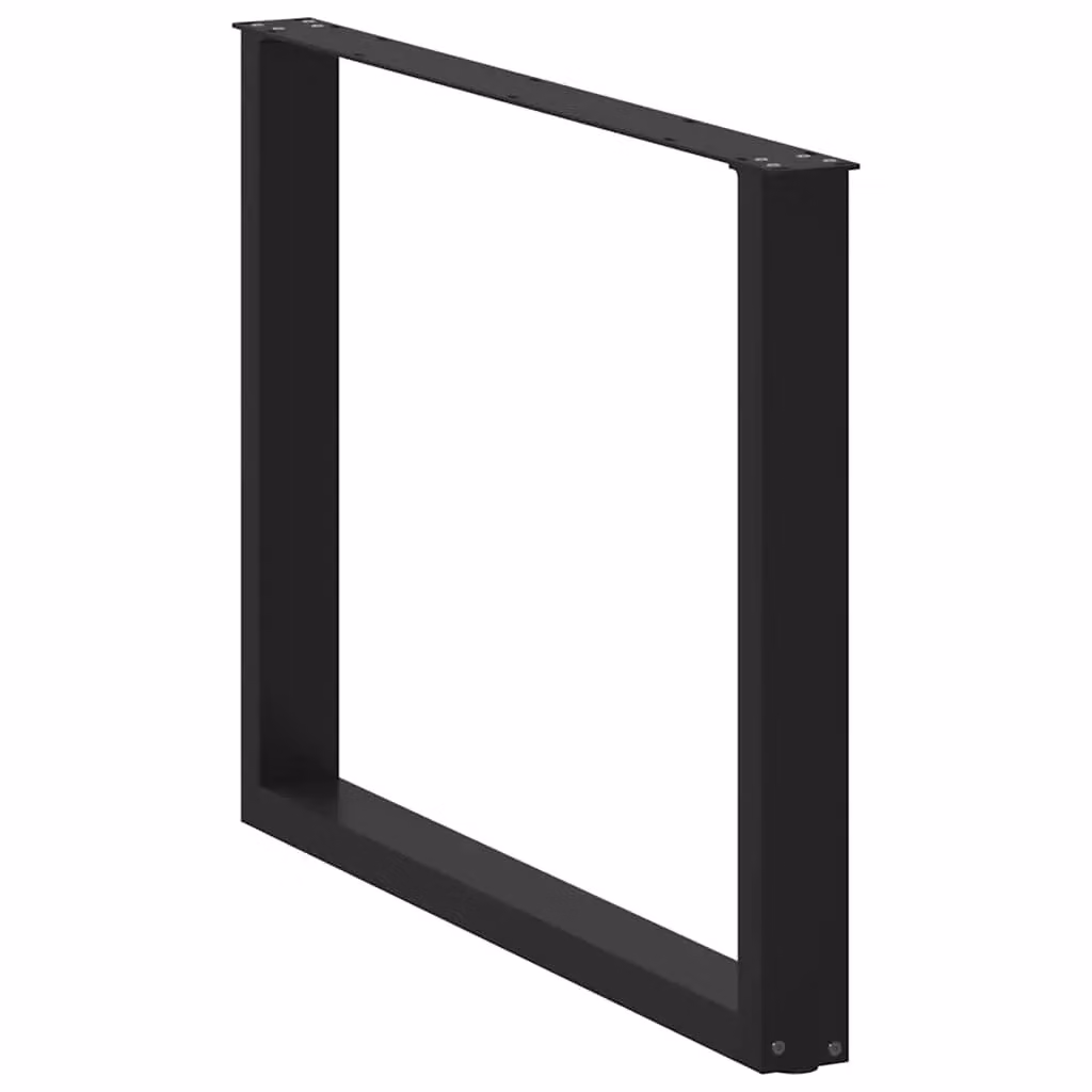 Berkfield Home U-Shaped Steel Coffee Table Legs, 2 Pieces, Black, W: 100 cm, H: 72.5 cm – 2