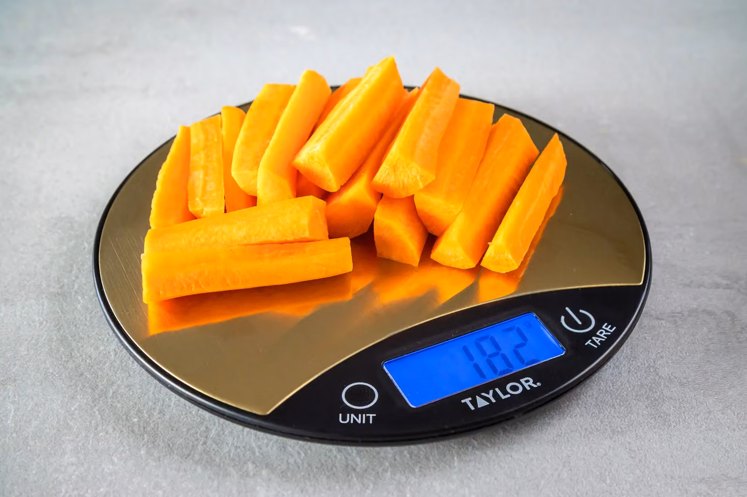 Taylor Pro Digital Kitchen Scale with Tare and Unit Conversion, 5kg Capacity, Black and Grey Metal – 6