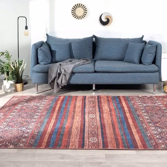 THE RUGS Zahra Washable Persian Classic Oriental Rug in Red and Multicolour, W: 160 cm, L: 230 cm – 1
