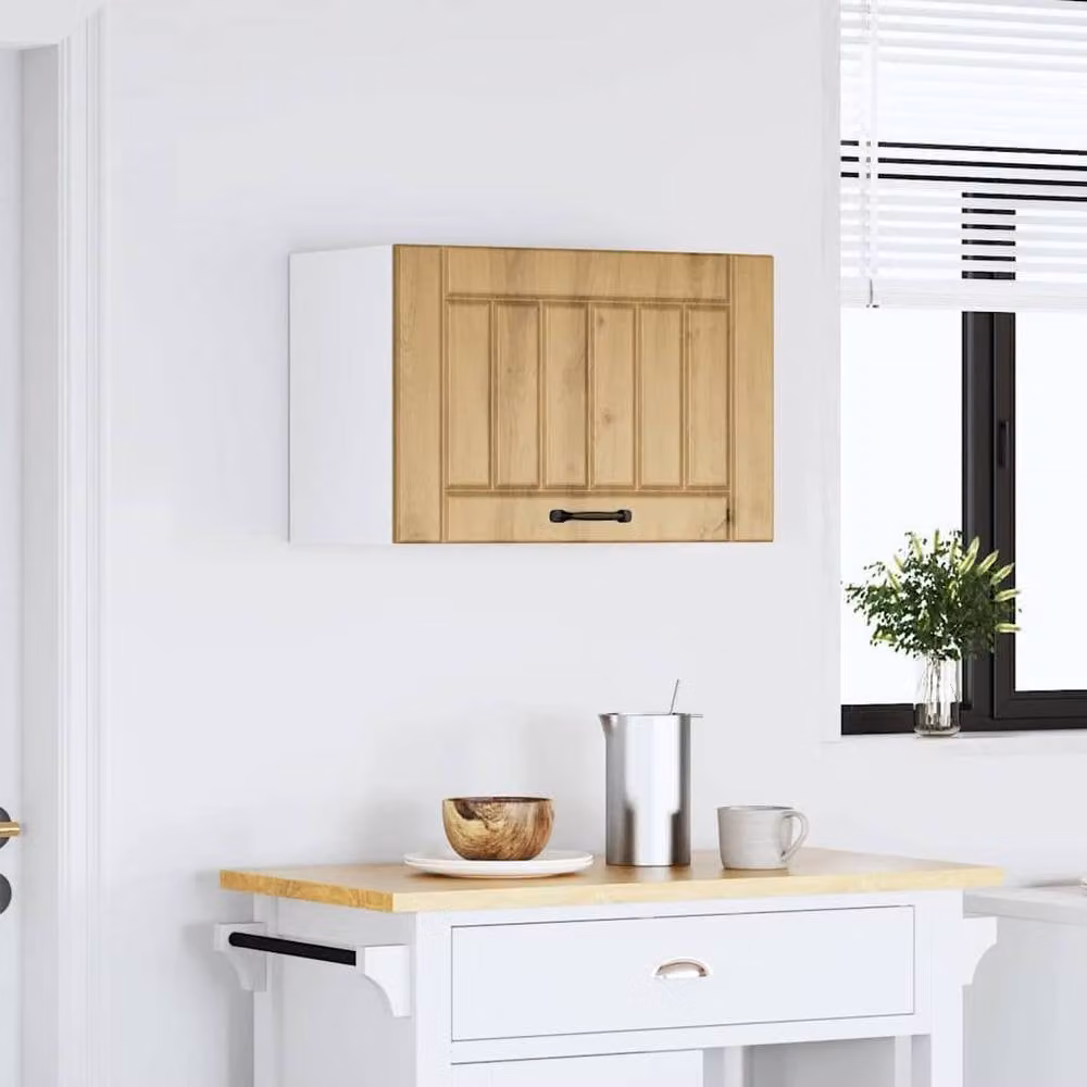 Berkfield Home Lucca Artisan Oak Kitchen Wall Cabinet in Brown – 1