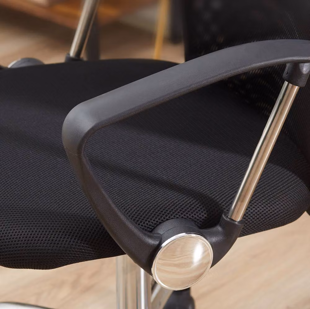 STILVORA Modern Black Task Chair with Adjustable Height, Tilt Function, Swivel and Armrests – 6