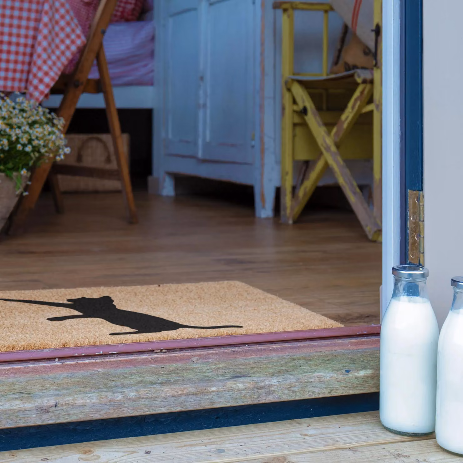 Artsy Mats Cat On Two Legs Doormat, Black and Multicolour, W: 60 cm, D: 40 cm – 3