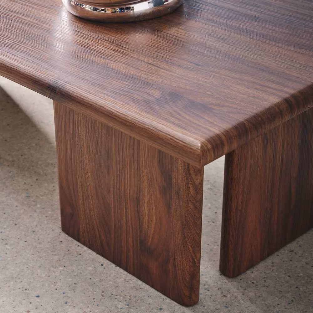 sweeek Modern Rectangular MDF Coffee Table in Brown, W/D/H: 110 x 60 x 36 cm – 3