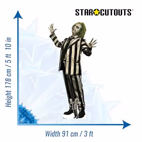 Star Cutouts Beetlejuice Michael Keaton Lifesize Cardboard Cutout, Height: 178 cm – 3