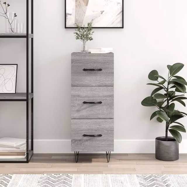 Berkfield Home Grey Sonoma Sideboard, W/D/H: 34.5 x 34.5 x 90 cm – 1