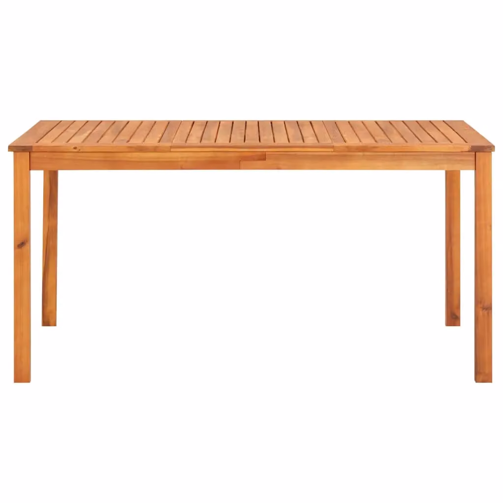 Berkfield Home Rustic Brown Solid Acacia Wood Garden Table W/D/H: 150 x 90 x 74 cm – 1