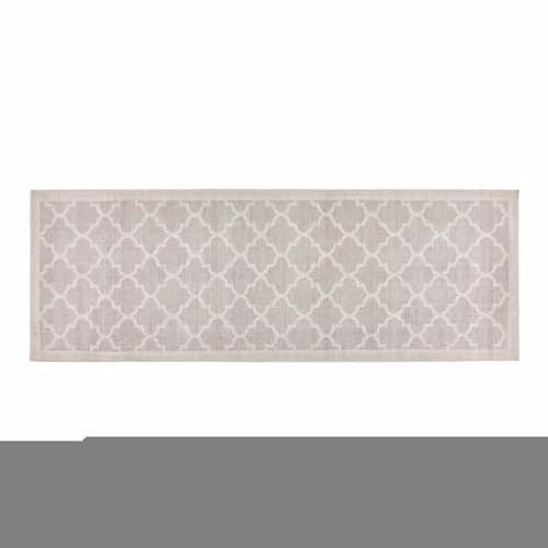 Phoenox Textiles Limited Origins Washable Chateau Neutral Beige Moroccan Modern Rug, W/D: 67 x 200 cm