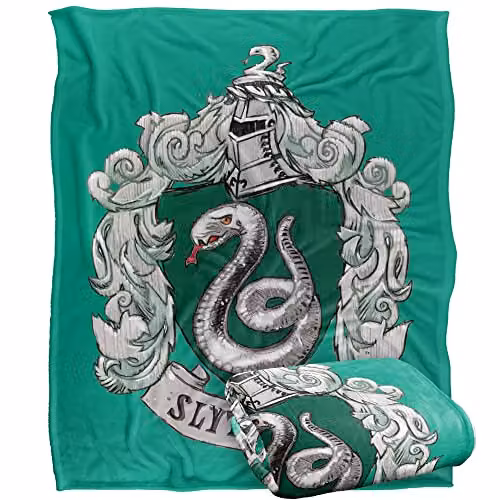 Warner Brothers Harry Potter Slytherin White Fleece Blanket W/D/H: 152 x 127 cm – 1