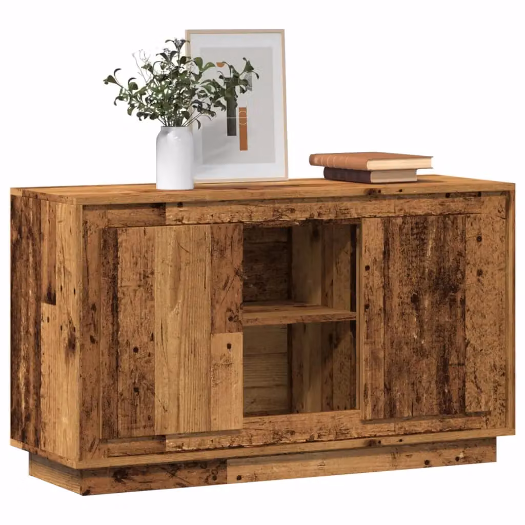 Berkfield Home Old Wood Sideboard in Brown, W/D/H: 102 x 35 x 60 cm – 3