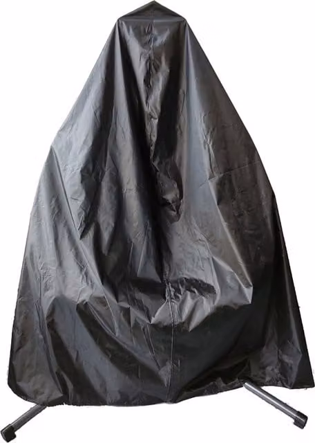 Bradway Double Egg Hanging Rope Swing Chair with Rain Cover and Cushions, Dark Grey