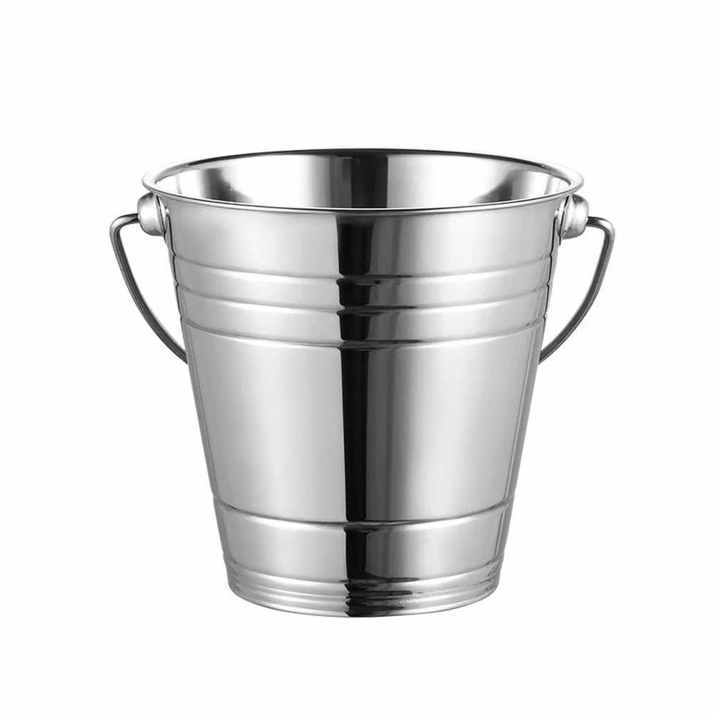SPETLEK Stainless Steel Ice Bucket with Handle, Silver, 3 l – 4