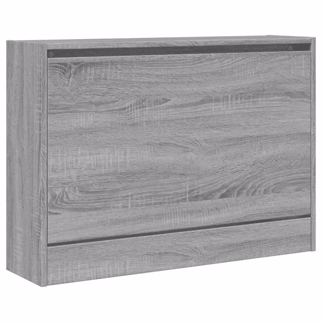 Berkfield Home Grey Sonoma Shoe Cabinet with Tilting Compartments and Internal Drawers, W/D/H: 80 x 21 x 57 cm – 3