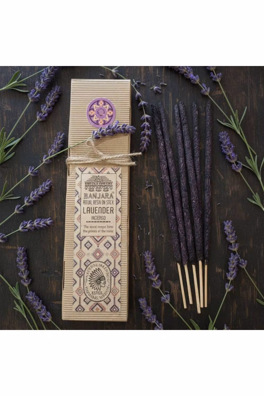 KDMD Lavender Ritual Resin Incense Sticks, 8 Pack, Purple Floral Scent – 3