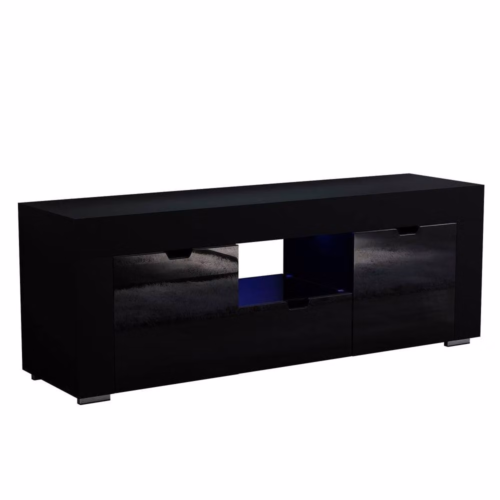 HD Designs Vida Designs Eclipse LED TV Unit in Black with 2 Doors and 1 Drawer – 2
